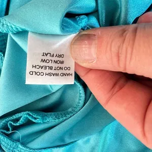 Blashe NWT Turquoise Halter Stretch Satin Crisscross Open Back Long Gown Medium thumbnail 10