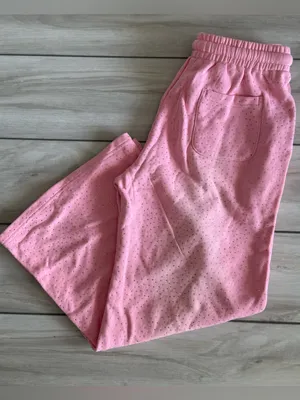 Plastik Flowers Rhinestone Sweatpants Pink Small NWOT IN PACKAGE thumbnail 5