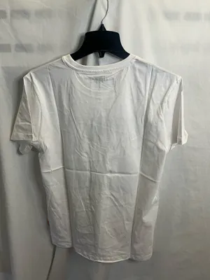 Timberland white tee with black mountain graphic and 'BEYOND THE TRAIL' text, size M #outdoor #hiking. #201 thumbnail 2