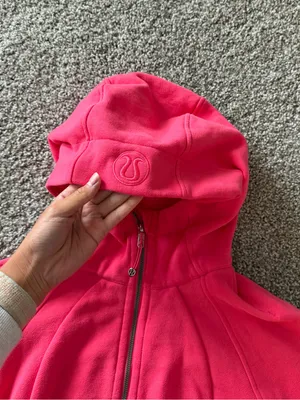 Lululemon Scuba Full-Zip Cropped Hoodie Lip Gloss Size 4 thumbnail 5