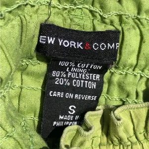 NEW YORK & CO Green Strapless Cotton Maxi Dress Small thumbnail 5