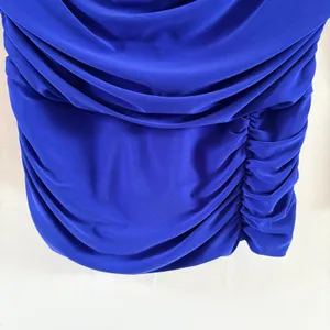 Joseph Ribkoff Royal Blue Cowl Neck Ruched 3/4 Sleeve Size 8 thumbnail 6