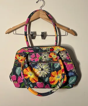 Summer tone paisley pattern Vera Bradley shoulder tote thumbnail 1