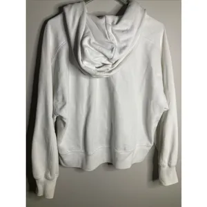 Abercrombie & Fitch Hoodie Womens Medium White Cropped Soft Zip Up Sweatshirt thumbnail 12