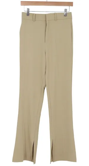 Alice & W Pants Womens Medium Split Hem Tan High Rise Dress Trousers Excellent thumbnail 1