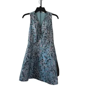 Alice + Olivia Blue Pink Floral Cherry Blossom Tennie Mini Dress Size 8 thumbnail 2