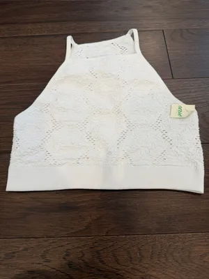 aerie White Lace Sports Bra Size XS NWT - C53-017 thumbnail 5