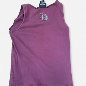 2000s Harley-Davidson Burgundy Ribbed Tank Top Studded‎ Rhinestone Logo Y2K thumbnail 3