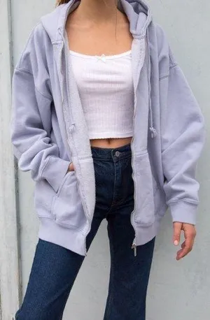 Brandy Melville CHRISTY ZIP-UP HOODIE thumbnail 4