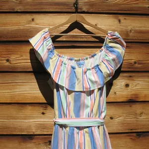 NWOT Draper James RSVP Striped Off the Shoulder Midi Dress thumbnail 9