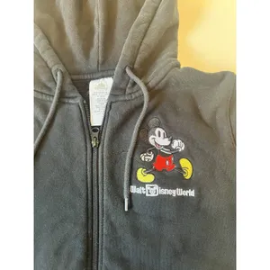 Disney Walt Disney World Mickey Mouse Full Zip Hoodie Black Womens Small‎ S thumbnail 3