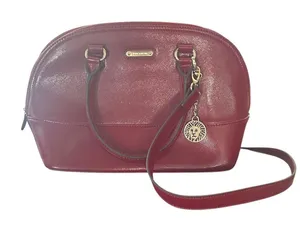 Anne‎ Klein Dome Satchel Large Red Saffiano Crossbody Bag thumbnail 1