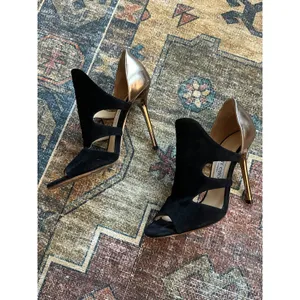 Jimmy Choo Toysen d'Orsay Black Suede Pumps Women's Sz 5.5 35 1/2 thumbnail 14