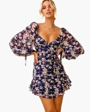 Petal & Pup Ruffle Trim Mini Dress thumbnail 1