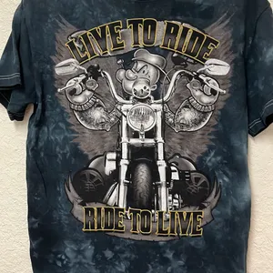 MAD ENGINE Popeye Live to Ride Ride to Live Graphic T-shirt Size Medium thumbnail 8
