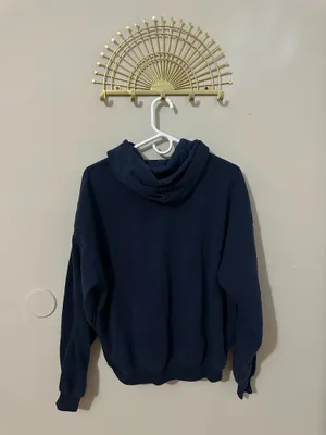 Better Together Navy Hoodie with Pink Hibiscus Graphic thumbnail 2