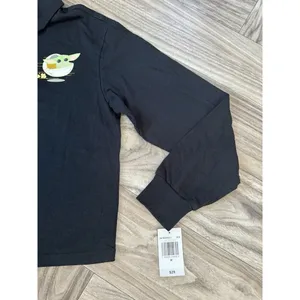 Star Wars Polo Shirt Mad Engine Long Sleeve Baby Yoda Collared Cropped Medium thumbnail 3