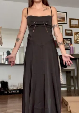 Elegant Black Maxi Dress Kouvr Fashion XS thumbnail 3