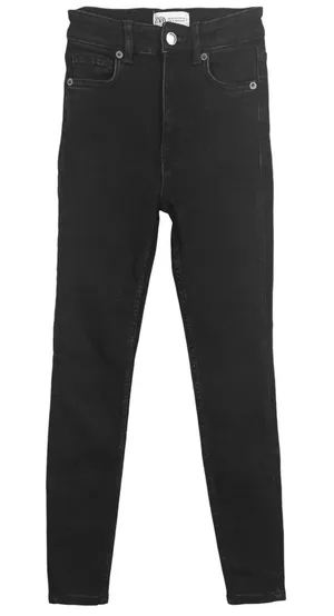Zara Black Denim High Rise Slim Fit Skinny Leg Super Stretch Ankle Pants Jeans 2 thumbnail 1