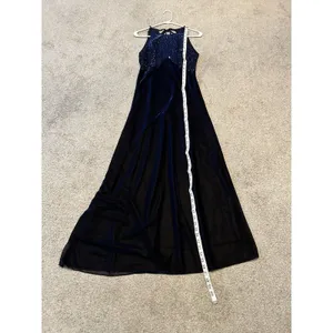 VTG BLONDIE and ME EVENING, Size 9/10,‎ Blue Sparkle/Lined Dress w/Sequins. Mesh thumbnail 7