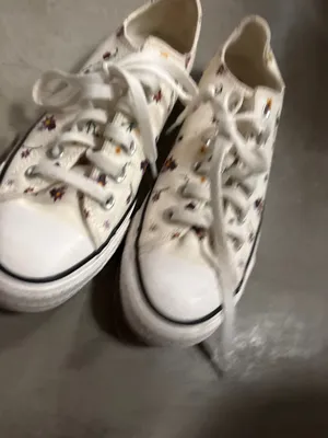 White Floral Converse Low-Top thumbnail 4