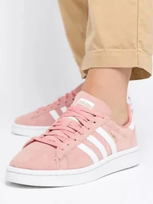 Adidas Campus Pink Suede Sneakers Womens 9.5 Casual Retro Streetwear Skater thumbnail 1