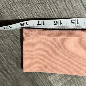 Off Shoulder Sweater Salmon Pink small top comfy asymmetrical design fold over thumbnail 4