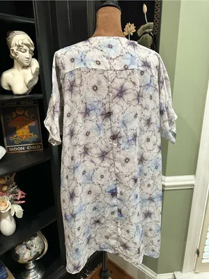 One September “Lyla” Sheer Sequin Floral Tunic – One Size (Fits XS–XL) thumbnail 7