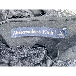 Abercrombie & Fitch Black Satin Lace V-Neck Camisole Tank Top Womens Size Small thumbnail 3