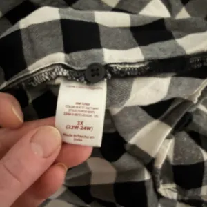 Faded Glory White & Black Plaid Flannel Size 3X thumbnail 5