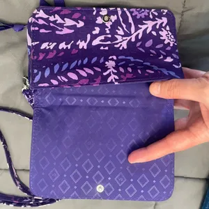 Vera Bradley 3 in 1 Crossbody Bag Purple Floral thumbnail 4