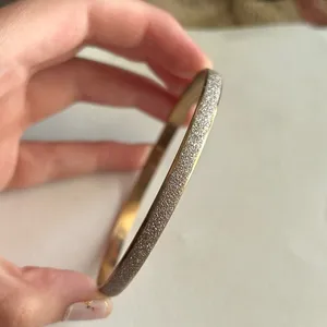 3/$20 Shimmer Crystal Rhinestone Gold Tone Thin Bangle Bracelet thumbnail 2