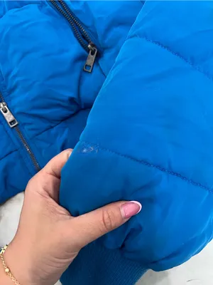 Urban Outfitters Vibrant Blue UO Lily Crop Puffer Jacket Size Small thumbnail 3