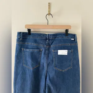 RISEN Jeans High Rise Wide Leg Button Fly Dark Wash Denim Size 2X 18 / 20 NWT thumbnail 8