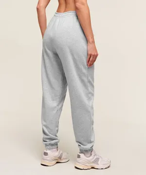 Gymshark Training Fleece Joggers in Light Grey Core Marl thumbnail 3