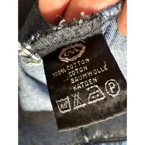 VTG 90s C&A Bombacha Cotton Denim Utility Vest Snap Button Sleeveless Jacket L thumbnail 5