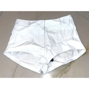 Lamarque Annaise Lamb Leather Shorts in White XSmall New Womens Hot thumbnail 5