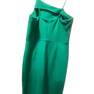 Billy J Boutique Green Spaghetti Strap Bodycon Slit Midi Dress Size US 10 thumbnail 6