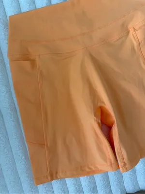Oner Active Women's High-Waist Orange Active spandex Shorts thumbnail 2