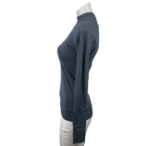 Lululemon Keep the Heat Thermal Blue Wool Long Sleeve Activewear Shirt Top Sz XS thumbnail 2