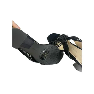 Adrienne Vittadini Annalee‎ Sandals Sz 8.5 Black Slip On Open Toe Block Heel thumbnail 6