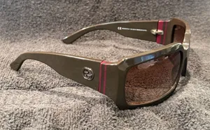 Vintage Gucci GG 2593/S GG 2593/S BMWS2 Brown Sunglasses thumbnail 1