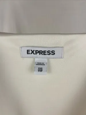 Express White Satin Sleeveless Maxi Long Drop Waist Dress XXS thumbnail 4