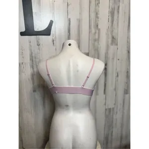 No Boundaries Lavender Bralette XXL Ribbed Wireless Bra Stretch Lounge Crop Top thumbnail 4