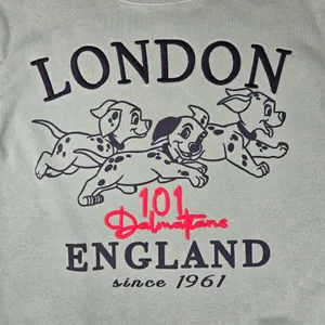 Disney 101 Dalmatians London England‎ Green Graphic Sweatshirt WQSJ060-3L59 thumbnail 3
