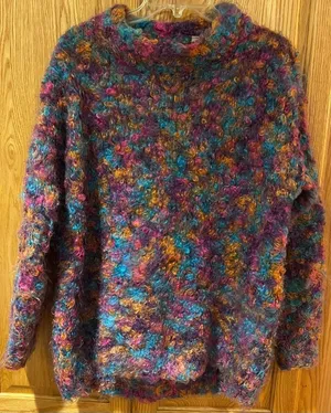 Vintage 1990s Compagnie Internationale Express Handknitted Curly Mohair Sweater‎ thumbnail 1