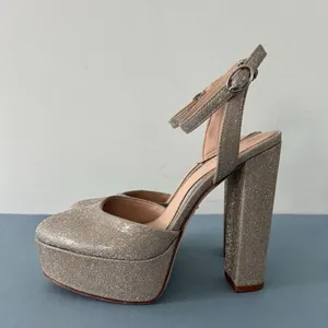 Antonio‎ Melani x Born on Fifth Liv Heels Metallic Glitter Platform Pumps Size 6 thumbnail 5