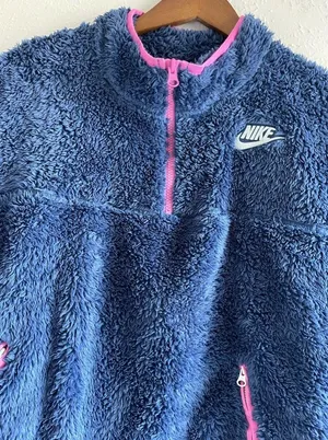 Nike SPORTSWEAR SHERPA PLUSH FLEECE ZIP CROP SWEATSHIRT SIZE 1X thumbnail 7