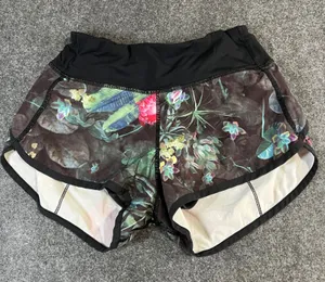 Lululemon Speed Up Running Shorts‎ 2.5 Lush Tropical Multi Floral Womens Size 2 thumbnail 1
