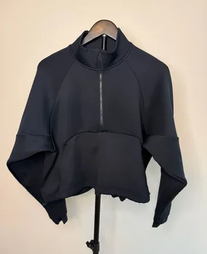 Nike Women's Dri-FIT Prima 1/2-Zip Training Cropped Pullover-L thumbnail 1